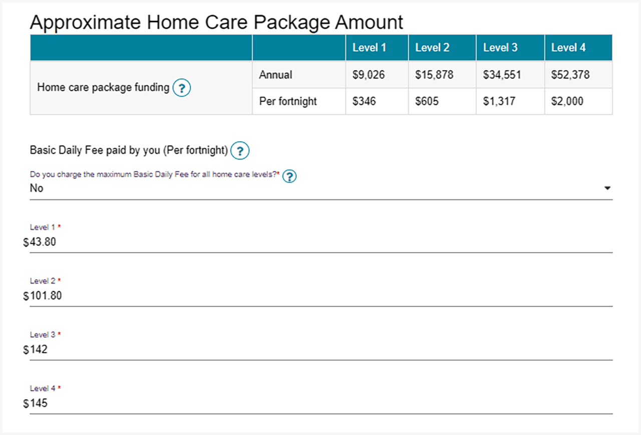 screenshot of provider portal - costs upload section 